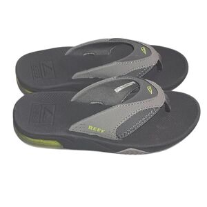 Reef Kids Fanning Gray/Volt Sandals Size 13 Slip On